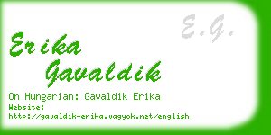 erika gavaldik business card